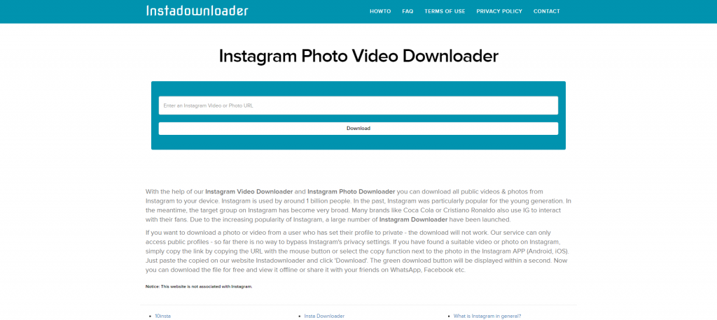 Instadownloader.org - Instagram Video Downloader