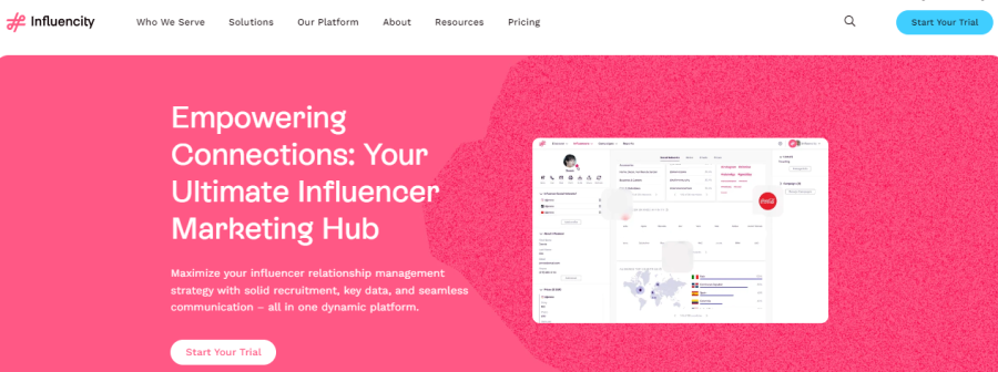 Influencity for influencer management tool